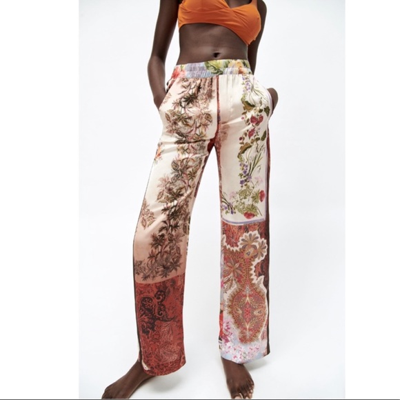 PATCHWORK PRINTED PANTS - Picture 9 of 9